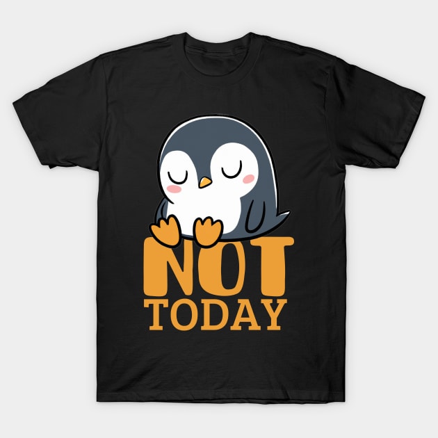 funny lazy penguin T-Shirt by maxdax